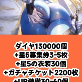 ダイヤ130000個+星5募集券3-5枚+星5の衣装30個+ガチャチケット2200枚+UR装備30- | ブラウンダスト2(ブラダス2)のアカウントデータ、RMTの販売・買取一覧