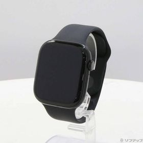 〔中古〕Apple(アップル) Apple Watch Series 10 GPS 46mm ジェットブラックアルミニウムケース ブラックスポーツバンド〔348-ud〕