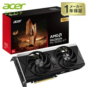 Acer Nitro Radeon RX 9060 XT OC メモリ 16GB 3.3GHz ブーストクロック PCI Express 5.0 x16 DisplayPort 2.1 x2 HDMI 2.1a x1 FrostBlade 4.0 ファン×2基 AN-RX9060XT-16G-OCC