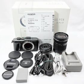 【美品】オリンパス PEN E-PL10 ダブルズームキット ミラーレス カメラ