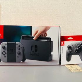 Nintendo Switch 本体 グレー Joy-Con 純正プロコンセット