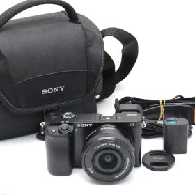 AA (新品級) SONY ソニー α6000 ブラック ILCE-6000 16-50mm PZ レンズキット ショット数5756回 初期不良返品無料