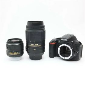 【中古】 《良品》 Nikon D5500 ダブルズームキット ブラック [ デジタルカメラ ]