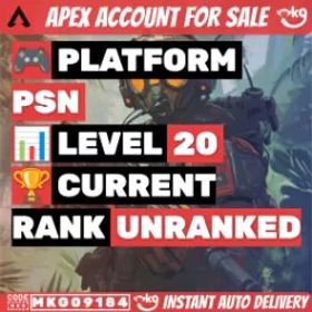 🧱 Apex レジェンド 📢 LV 20-50 📌 PSN | xbox 🎮 オクタンのウェイク・アンド・ラース 20K 4K バッジ 🛡️ ランク参加可能 📢 サブ垢 📌 メアド譲渡可能 📢 即時配達...!MKG09184