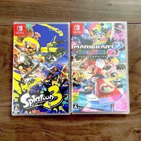 ニンテンドースイッチ(Nintendo Switch)の【新品未使用シュリンク付き】 マリオカート8 スプラトゥーン３ セット(家庭用ゲームソフト)