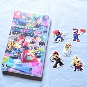 ニンテンドウ(任天堂)の【ステッカー5枚付き】 マリオカート8 デラックス 24時間以内に発送(家庭用ゲームソフト)