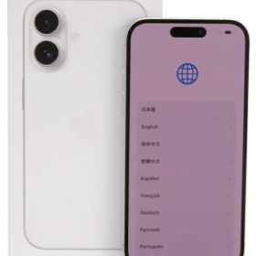 【Apple】【訳あり未使用品】アップル『iPhone 16 / 6.1inch / 512GB / SIMフリー / ホワイト』MYE33J/A スマートフォン 1週間保証【中古】