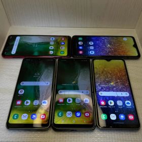 5台まとめて Galaxy A20 ◆ 3GB/32GB ※割れ