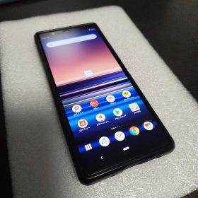 Xperia 5 Spigenケース付きSIMフリー、ブルー