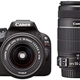 【中古】Canon デジタル一眼レフカメラ EOS Kiss X7 ダブルズームキット EF-S18-55mm/EF-S55-250mm付属 KISSX7-WKIT