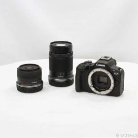 【中古】Canon(キヤノン) EOS R50 ダブルズームキット ブラック 【348-ud】