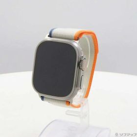 【中古】Apple(アップル) Apple Watch Ultra 2 GPS + Cellular 49mm チタニウムケース オレンジ／ベージュトレイルループ 【262-ud】