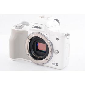 【中古】【外観並級】Canon ミラーレス一眼カメラ EOS Kiss M ボディー ホワイト EOSKISSMWH-BODY