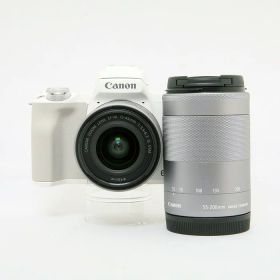 【中古】 (キヤノン) Canon キヤノン EOS KISS M2 ダブルズームキツト ホワイト【中古カメラ デジタル一眼】 ランク：AB-