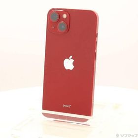 〔中古〕Apple(アップル) iPhone13 128GB プロダクトレッド MLNF3J／A SIMフリー〔368-ud〕