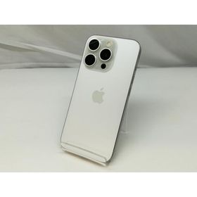 【中古】Apple SoftBank 【SIMフリー】 iPhone 15 Pro 128GB ホワイトチタニウム MTU83J/A【札幌】保証期間１ヶ月【ランクB】
