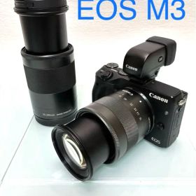 キャノン EOS M3 ミラーレス一眼 ダブルズームEVFキット・他付属品7点