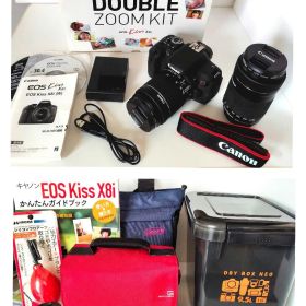 【美品】Canon／EOS Kiss X8i ダブルズームキットなど 単焦点 箱