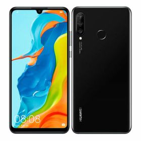 【中古】【安心保証】 HUAWEI P30 lite MAR-LX2J[64GB] SIMフリー ミッドナイトブラック