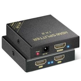 HDMI スプリッター 1 入力 2 出力 60Hz - HDCP 2.3、HDR、ドルビーアトモス/DTS5.1/7.1 - Firestick 4k Max、PS3/PS5、Elgato HD60s/x/Pro、Apple TV 4K、Retrotink、Roku サウンドバーに対応、電話には対応していませ