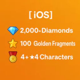 [iOS] 2000+ ダイヤモンド 💎 |100 フラグメント ✨ |4+ 4–5★ ヒーロー