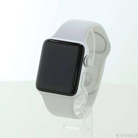 〔中古〕Apple(アップル) Apple Watch Series 3 GPS 38mm シルバーアルミニウムケース ホワイトスポーツバンド〔247-ud〕
