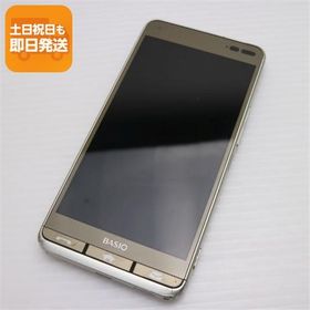 美品 KYV43 BASIO3 ゴールド スマホ 即日発送 スマホ 白ロム 中古 au KYOCERA あすつく 土日祝発送OK