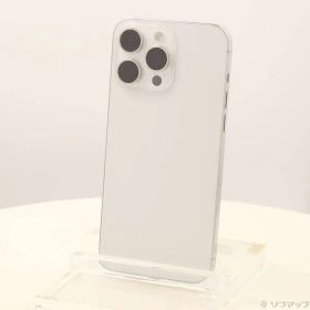 〔中古品〕 iPhone15 Pro Max 256GB ホワイトチタニウム MU6Q3J／A SIMフリー【349】