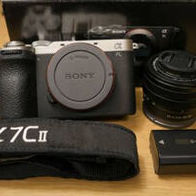 SONY α7C II ILCE-7CM2 レンズキット シルバー ボディ 美品 付属品完備 AIプロセッシング ミラーレス 一眼レフ 本体 ソニー α7 cⅡ 2