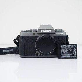 FUJIFILM X-T100 ミラーレスカメラ USED品 富士フイルム Xマウント APS-Cセンサー ダークシルバー ボディのみ 完動品 CP2308