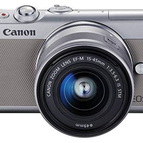 【中古】「非常に良い（無料延長保証）」Canon ミラーレス一眼カメラ EOS M100 EF-M15-45 IS STM レンズキット(グレー) EOSM100GY1545ISSTMLK