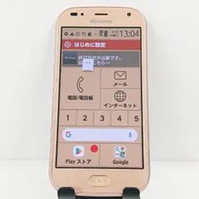 らくらくスマートフォン me F-01L ドコモ ゴールド 送料無料 本体 c11341