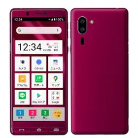 【中古】 A001SH シンプルスマホ5 ワインレッド SIMフリー 本体 ソフトバンク スマホ シャープ【送料無料】 a001shrd7mtm