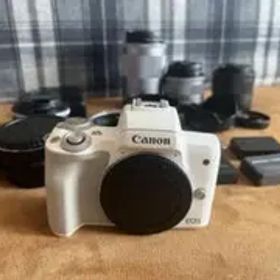 Canon EOS Kiss M2 ホワイト ミラーレスカメラ 4レンズセット