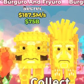 🔥超破格🔥【ブレインロットを盗む】金バーガー187M！ Burguro and Fryuro | ロブロックス(ROBLOX)のアカウントデータ、RMTの販売・買取一覧