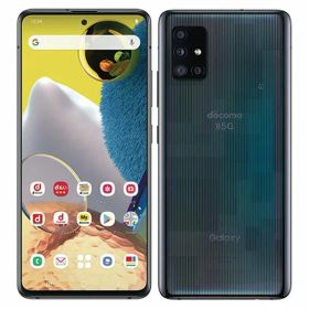 【中古】【安心保証】 Galaxy A51 5G SC-54A[128GB] docomo プリズムブリックスブラック