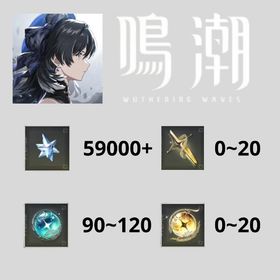 星声59000+ 唱喚の渦模様90-120+金髄の波模様0-20枚+鍛潮の波模様0-20枚 | 鳴潮(Wuthering Waves)のアカウントデータ、RMTの販売・買取一覧