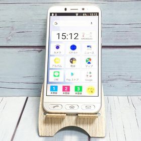 Softbank SHARP シンプルスマホ4 704SH シャンパンシルバー 本体 白ロム SIMロック解除済み SIMフリー 美品 A050760