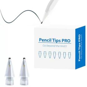 アップルペンシルをシャープペン感覚で！あなた好みの芯を選んで格別な筆記体験 Apple Pencil専用のペン先 1個＋2種類の芯 【Apple Pencil Proにも対応！】pencil tips pro (クリア)