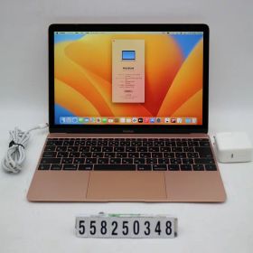 Apple MacBook 12in 2017 A1534 ローズゴールド Core m3 7Y32 1.2GHz/8GB/256GB(SSD)/12W/WQXGA(2304x1440)【中古】【20251112】