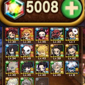 ✨ 鬼滅の刃コラボガチャ第一弾コンプリート+炭治郎,不死川玄弥,伊之助所持✨虹結晶5000↑所持 | ポコダン(ポコロンダンジョンズ)のアカウントデータ、RMTの販売・買取一覧