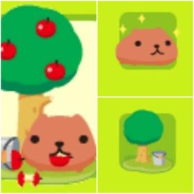 りんごの木とバケツ1、カピバラさん凸1set | 農園ホッコリーナのアカウントデータ、RMTの販売・買取一覧