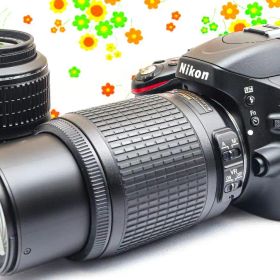 ニコン Nikon D5100☆スマホに送れる！☆一眼レフ☆ダブルレンズ！