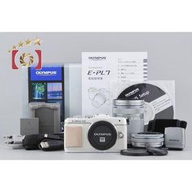 【中古】OLYMPUS オリンパス PEN Lite E-PL7 EZ ダブルズームキット ホワイト シャッター回数僅少 元箱付き