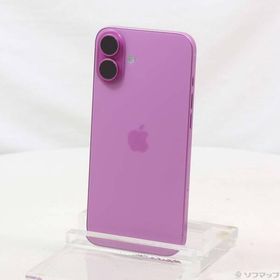〔中古〕Apple(アップル) iPhone16 Plus 128GB ピンク 3N345J／A SIMフリー〔377-ud〕
