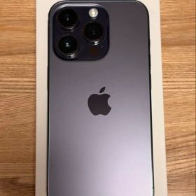【美品】【SIMフリー】iPhone 14 Pro ディープパープル 本体
