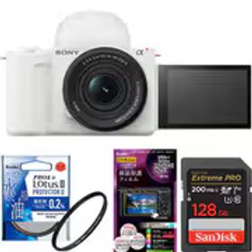 【安心セット 128GB】 [ソニー ZV-E10M2K ホワイト + メモリー + フィルターセット]