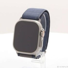 〔中古〕Apple(アップル) Apple Watch Ultra 2 GPS + Cellular 49mm チタニウムケース ブルーアルパインループ〔262-ud〕