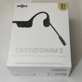 SHOKZ OpenComm2 Black SKZ-EP-000022 ブルートゥースイヤホン