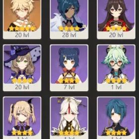 👑 [ アジア ] 🔥 冒険ランク 15 🔥 9キャラクター ⚡メアド譲渡可能